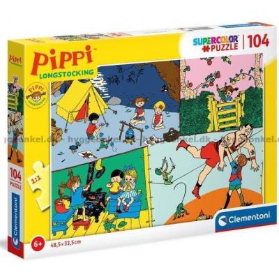 Lindgren: Pippi Langstrømpe, 104 brikker