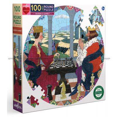 Skakspillet - Rundt puslespil, 100 brikker
