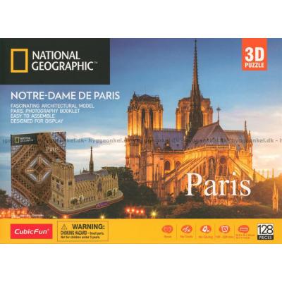 3D: Notre Dame, Paris, 128 brikker