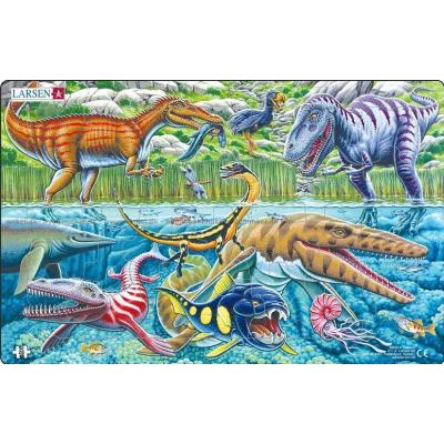 Dinosaurer: Ved vandet - Rammepuslespil, 28 brikker