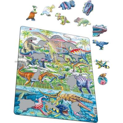 Billede af Dinosaurer - Rammepuslespil, 70 brikker