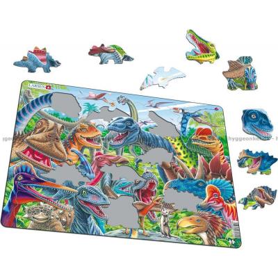Billede af Glade dinosaurer - Rammepuslespil, 43 brikker