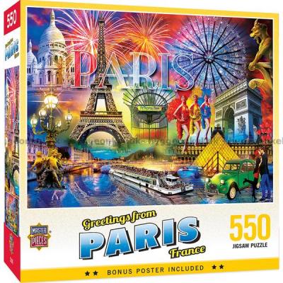 Collage: Paris, 550 brikker