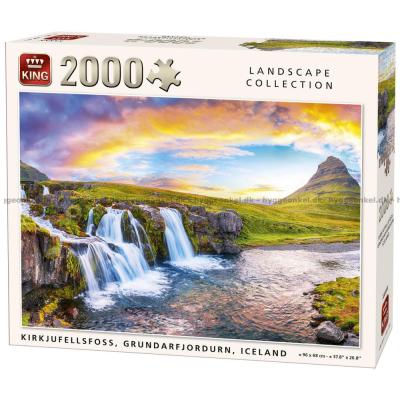Island: Kirkjulfell vandfaldet, 2000 brikker