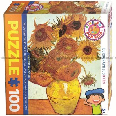 Van Gogh: 12 sommerblomster, 100 brikker