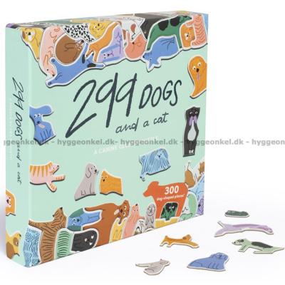 Billede af 299 hunde og 1 kat, 300 brikker