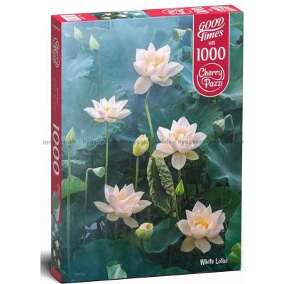 Hvide lotusblomster, 1000 brikker