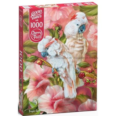 Kakaduer blandt blomster, 1000 brikker