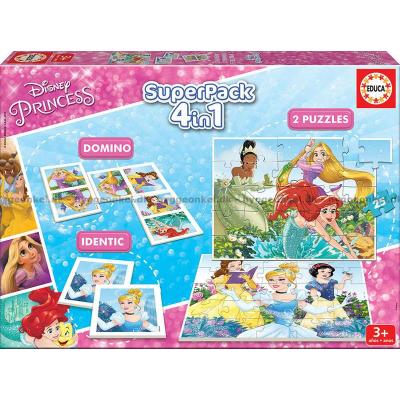 Disney prinsesser - Memo, domino og 2x25 brikker