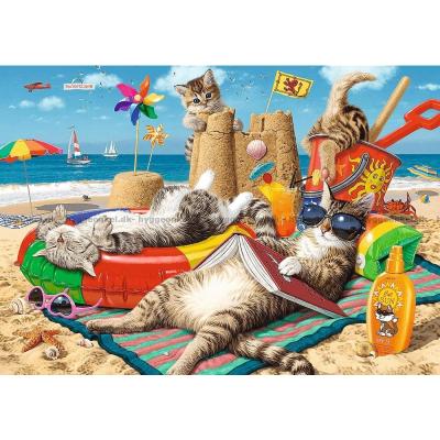 Billede af Kattene holder ferie, 1011 brikker