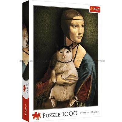 Kvinde med kat, 1000 brikker