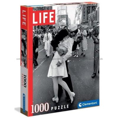 LIFE: Kysset - i sort/hvid, 1000 brikker