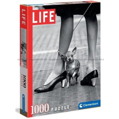 LIFE: Chihuahua - i sort/hvid, 1000 brikker