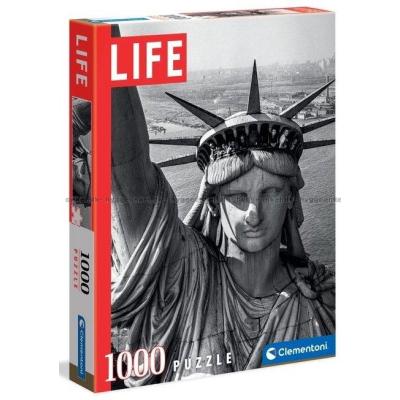 LIFE: Frihedsgudinden - i sort/hvid, 1000 brikker