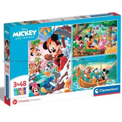 Disney: Mickey og venner, 3x48 brikker