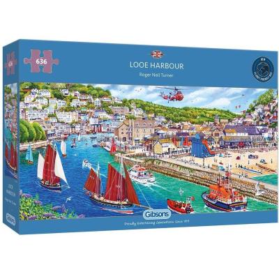 Turner: Looe havnen - Panorama, 636 brikker