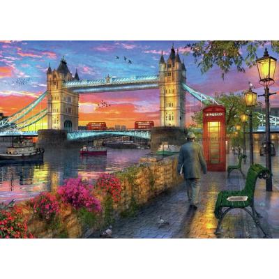 Billede af Davison: Tower Bridge ved aftentide, 1000 brikker