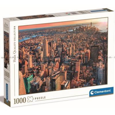 New York set oppefra, 1000 brikker