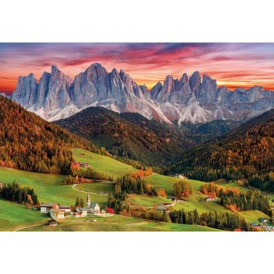 Billede af Italien: St. Magdalena kirken, Dolomitterne, 2000 brikker