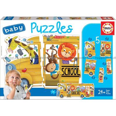 Baby: Dyrenes skolebus, 3 brikker