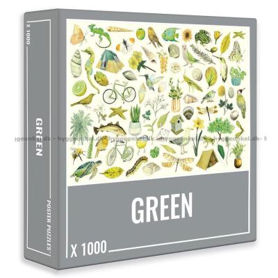 Grøn: Collage, 1000 brikker