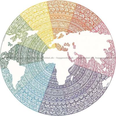 Billede af Farverige cirkler: Mandala - Rundt puslespil, 500 brikker