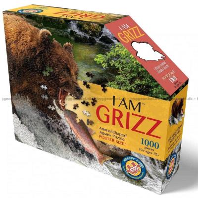 Jeg er: Grizzlybjørn - Formet motiv, 1000 brikker