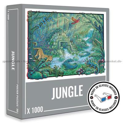 Junglen - 3D effekt, 1000 brikker
