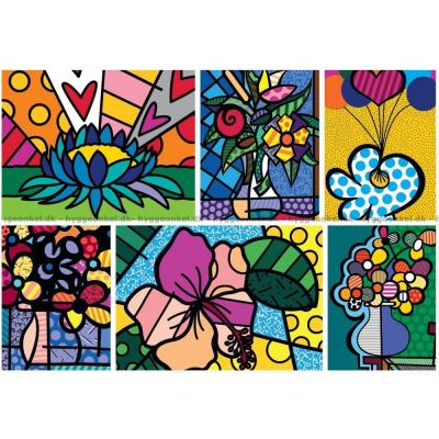 Britto: Collage med blomster, 2000 brikker