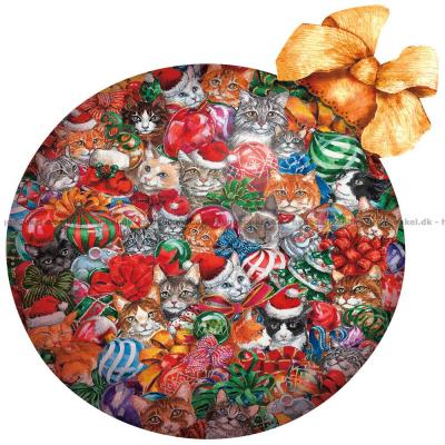 Schory: Julekuglen med katte - Formet motiv, 1000 brikker