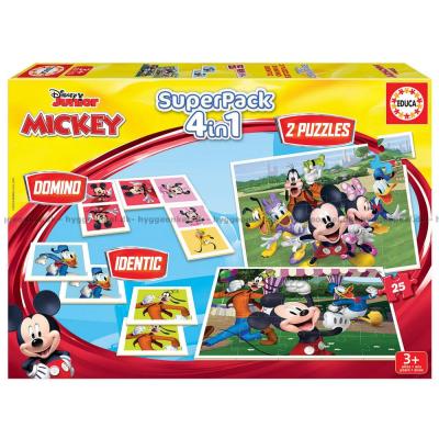 Disney: Mickey og venner - Memo, domino og 2x25 brikker