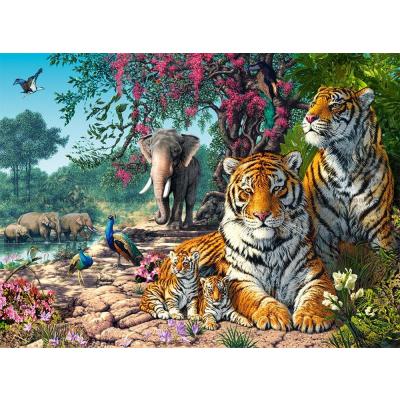 Billede af Read: Tigerfamilien slapper af, 3000 brikker