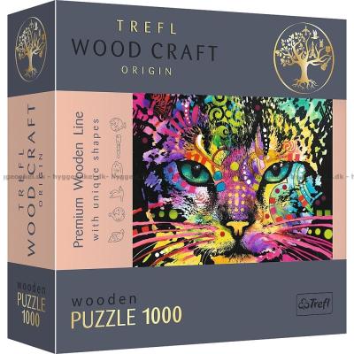 Russo: Farverig kat - Træpuslespil, 1000 brikker