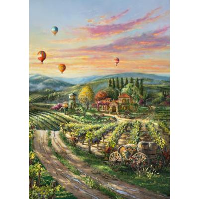 Billede af Kinkade: Balloner over vingården, 1000 brikker