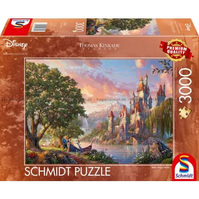 Disney: Kinkade - Skønheden og Udyret, 3000 brikker