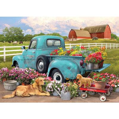 Billede af Giordano: Lastbilen med blomster, 1000 brikker