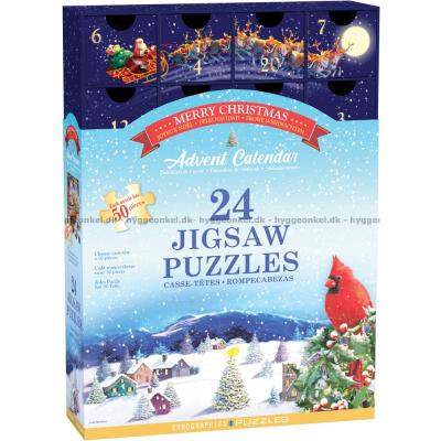 Julekalender: Julemotiver, 24x50 brikker