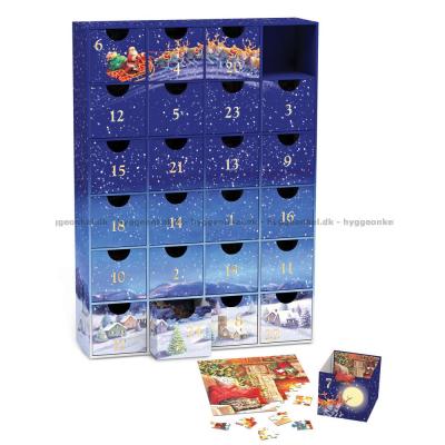 Billede af Julekalender: Julemotiver, 24x50 brikker