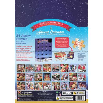 Billede af Julekalender: Julemotiver, 24x50 brikker