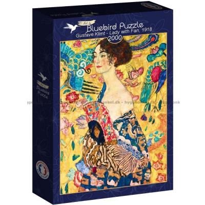 Klimt: Kvinde med vifte, 2000 brikker