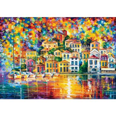 Afremov: Farverig havn, 2000 brikker