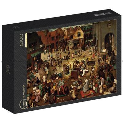 Brueghel: Kampen mellem karneval og fastetid, 4000 brikker