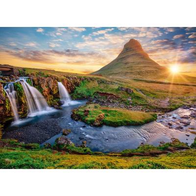 Island: Vandfaldet Kirkjufell, 2000 brikker