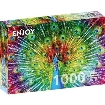 Farverig påfugl, 1000 brikker