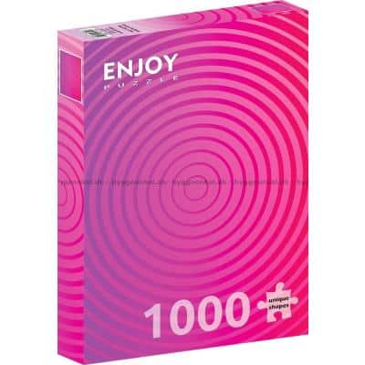 Gradient: Cirkel - Pink, 1000 brikker