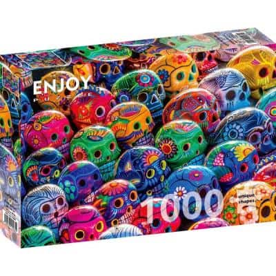 Farverige mexikanske masker, 1000 brikker