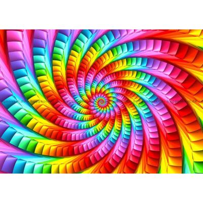 Billede af Farverigt: Psykedelisk spiral, 1000 brikker
