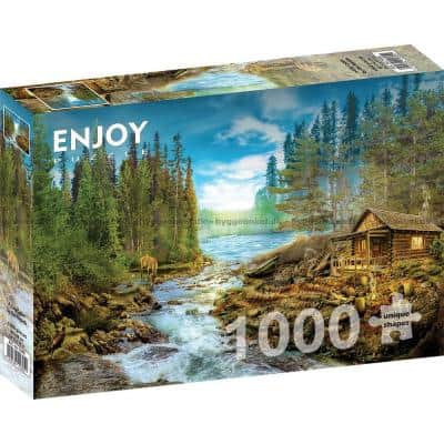 Hytten ved det brusende vandløb, 1000 brikker