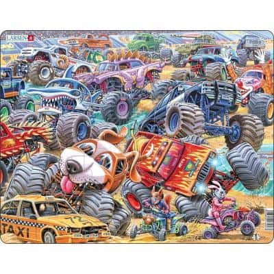 Monster truck race - Rammepuslespil, 35 brikker