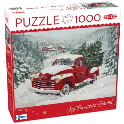 Bilen med juletræet, 1000 brikker